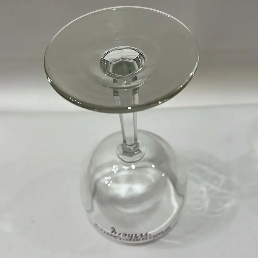 Pahrump Valley Winery Clear Wine Bar Glass 8 Oz 6 1/4 In Tall 2 3/4 In Round
